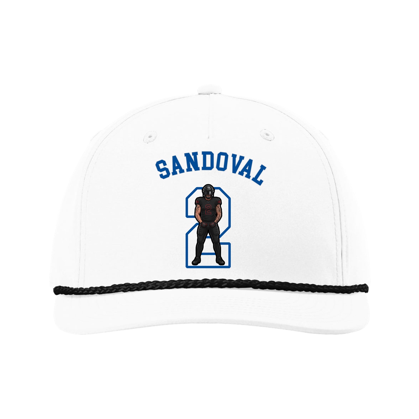 Five-Panel Classic Rope Cap — Shirsey Arch in White