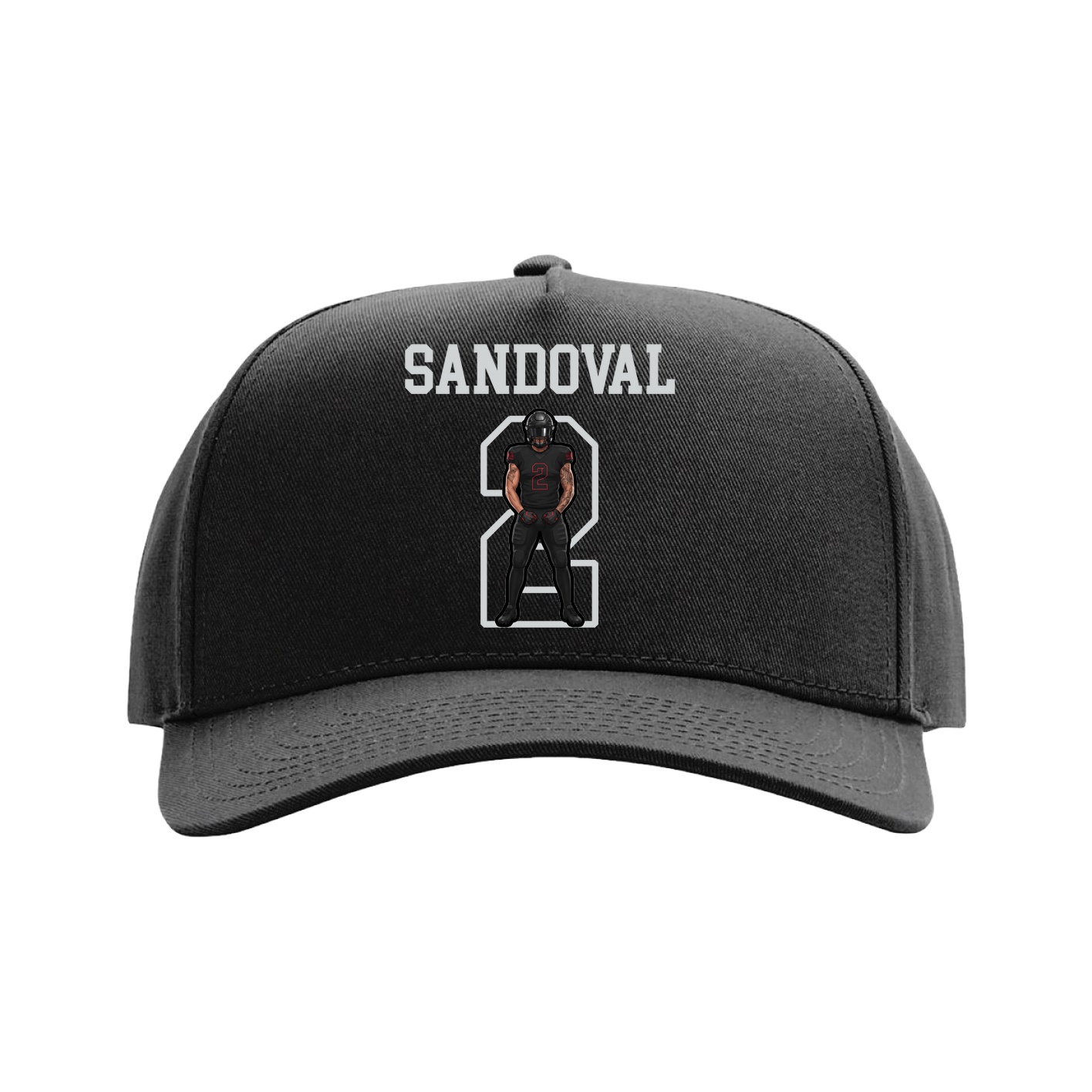 Full Fabric Five-Panel Champ Cap — Shirsey in Black
