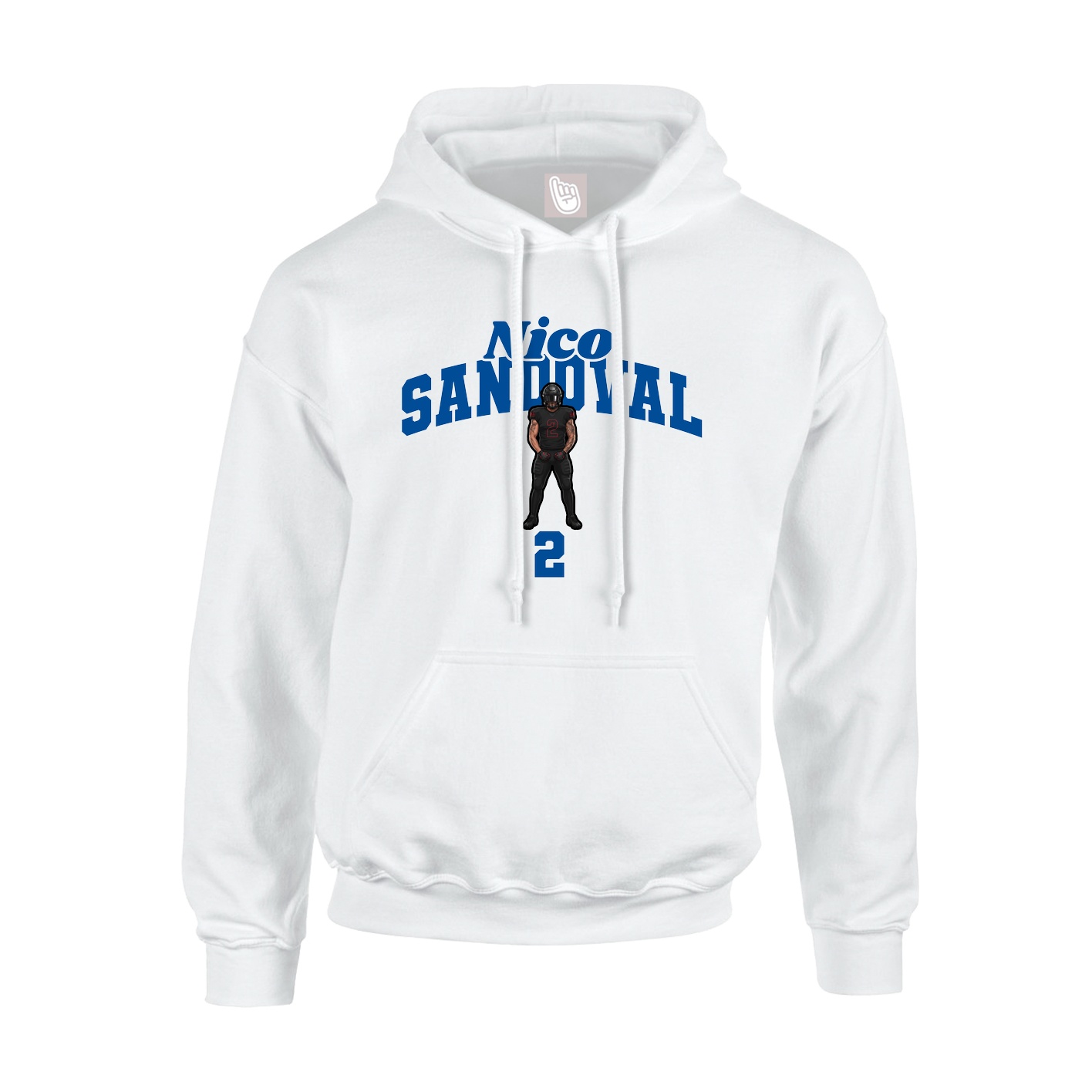 Hoodie — Signature Arch in White
