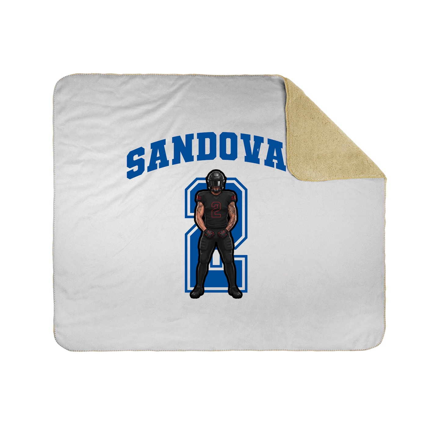 Throw Blanket — Number in White