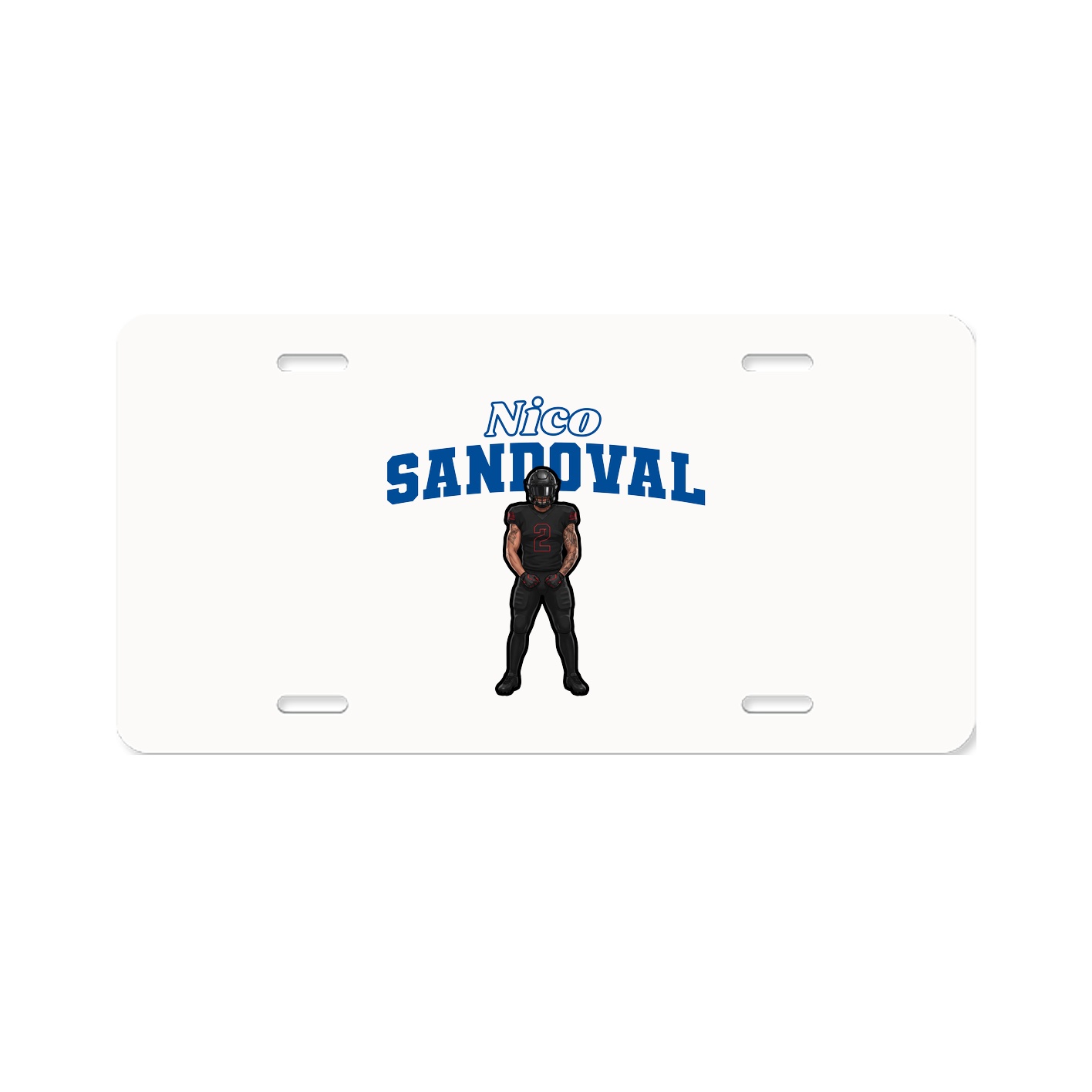 License Plate — Name Arch in Classic