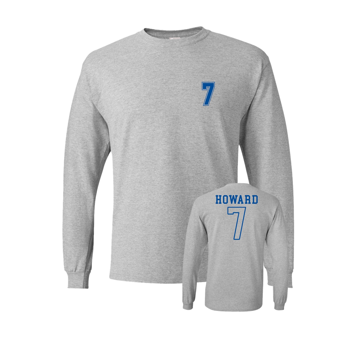 Long Sleeve Tee — Chest Back in Grey