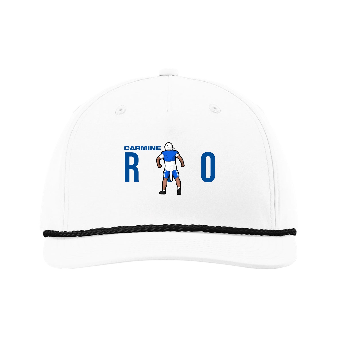 Five-Panel Classic Rope Cap — Player Name in White