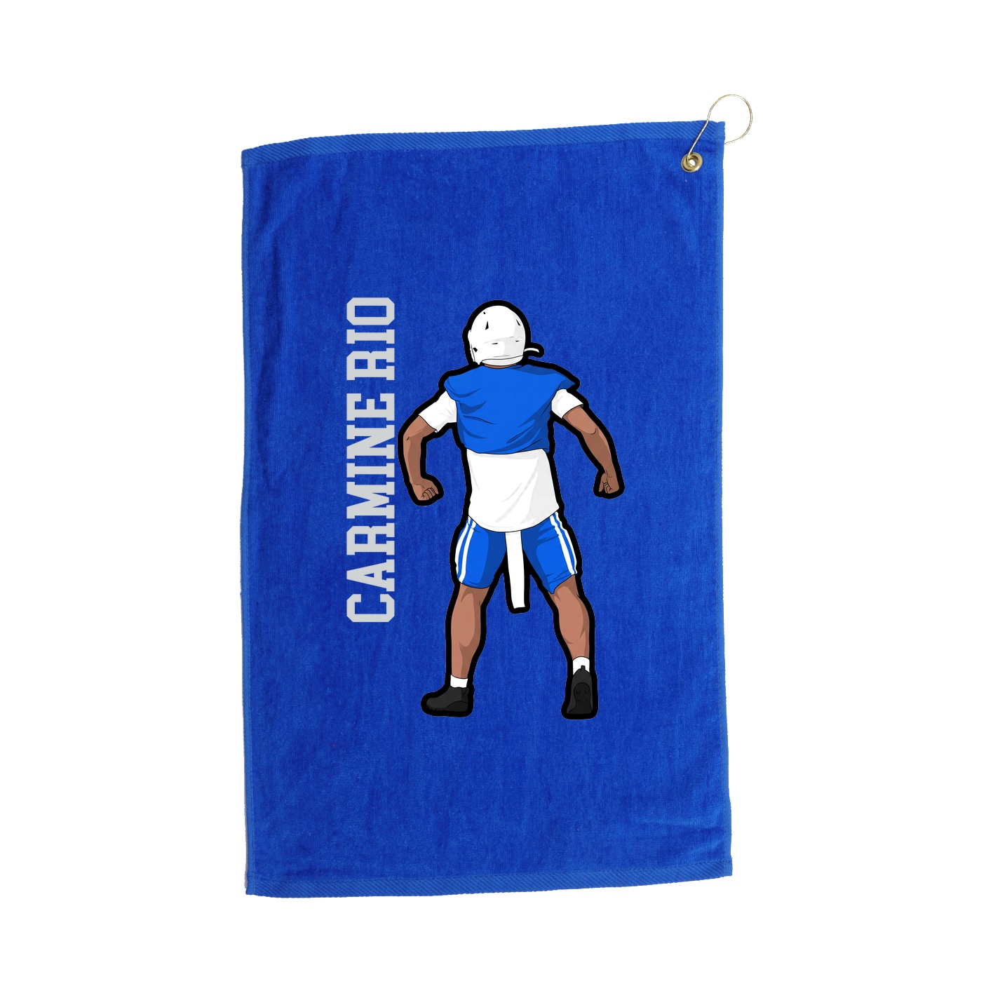 Golf Towel — Name Vertical in Royal