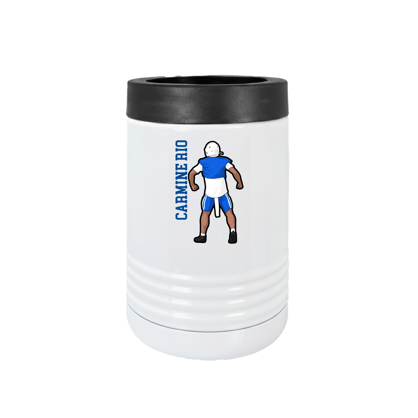Beverage Holder — Name Vertical in White
