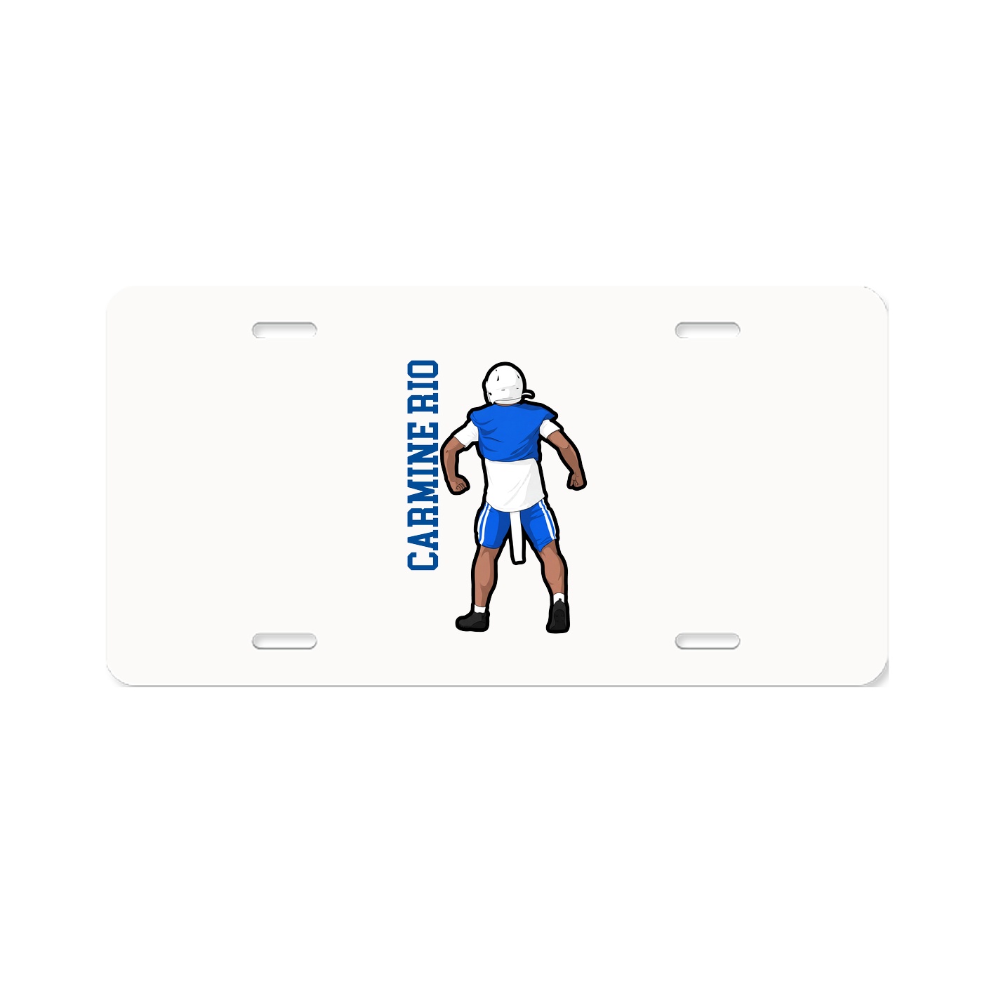 License Plate — Name Vertical in Classic