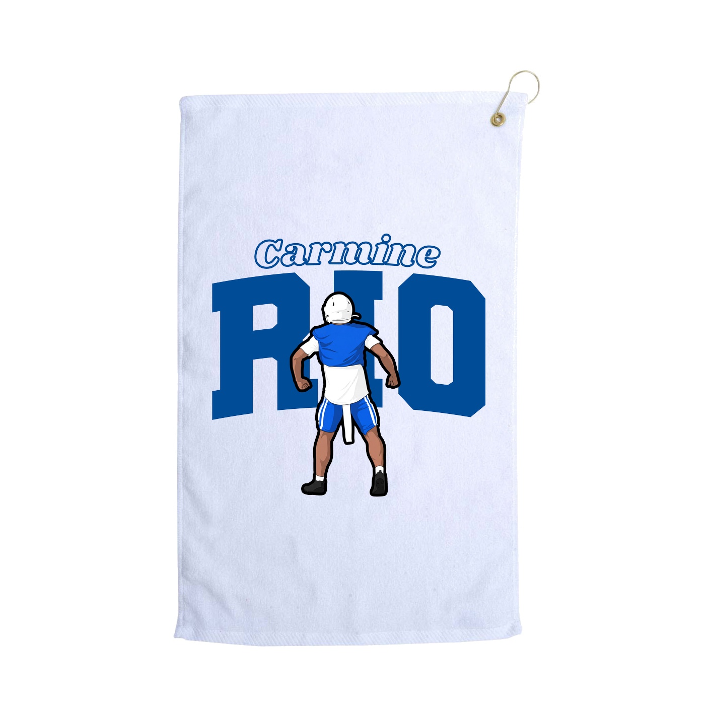 Golf Towel — Name Arch in White
