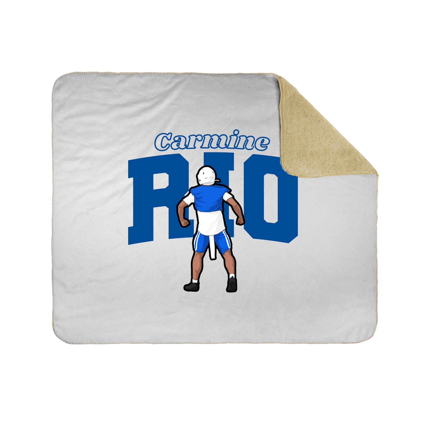 Throw Blanket — Name Arch in White