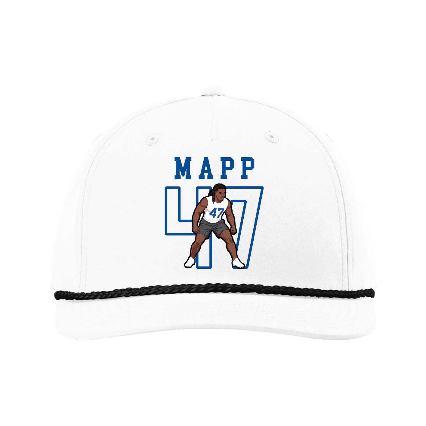 Five-Panel Classic Rope Cap — Shirsey in White