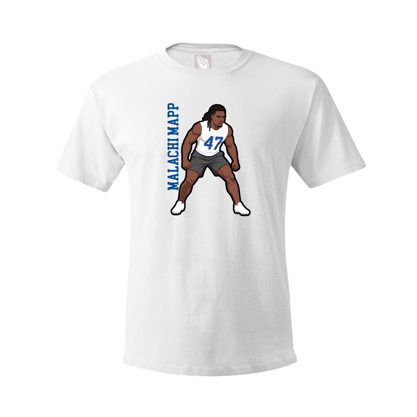 Youth Tee — Name Vertical in White