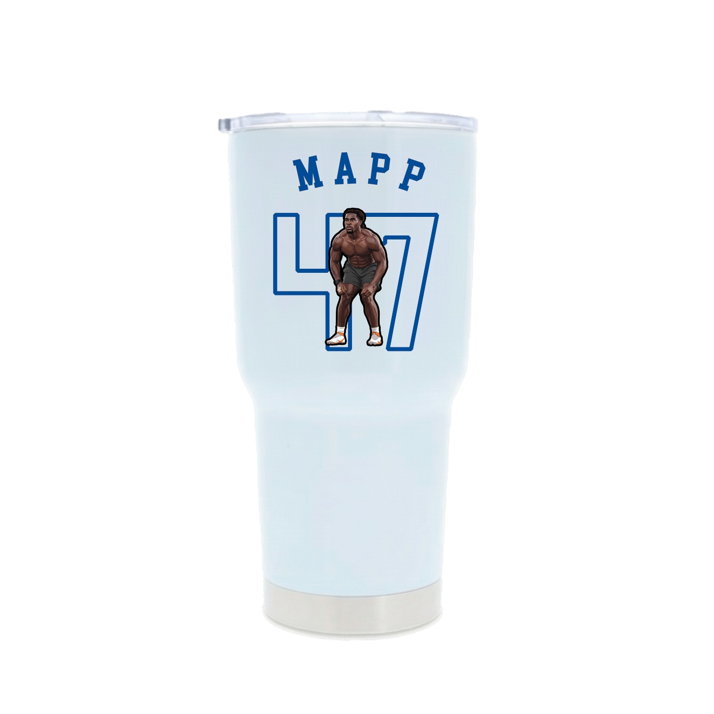 30oz Stainless Steel Tumbler — Shirsey Arch in White