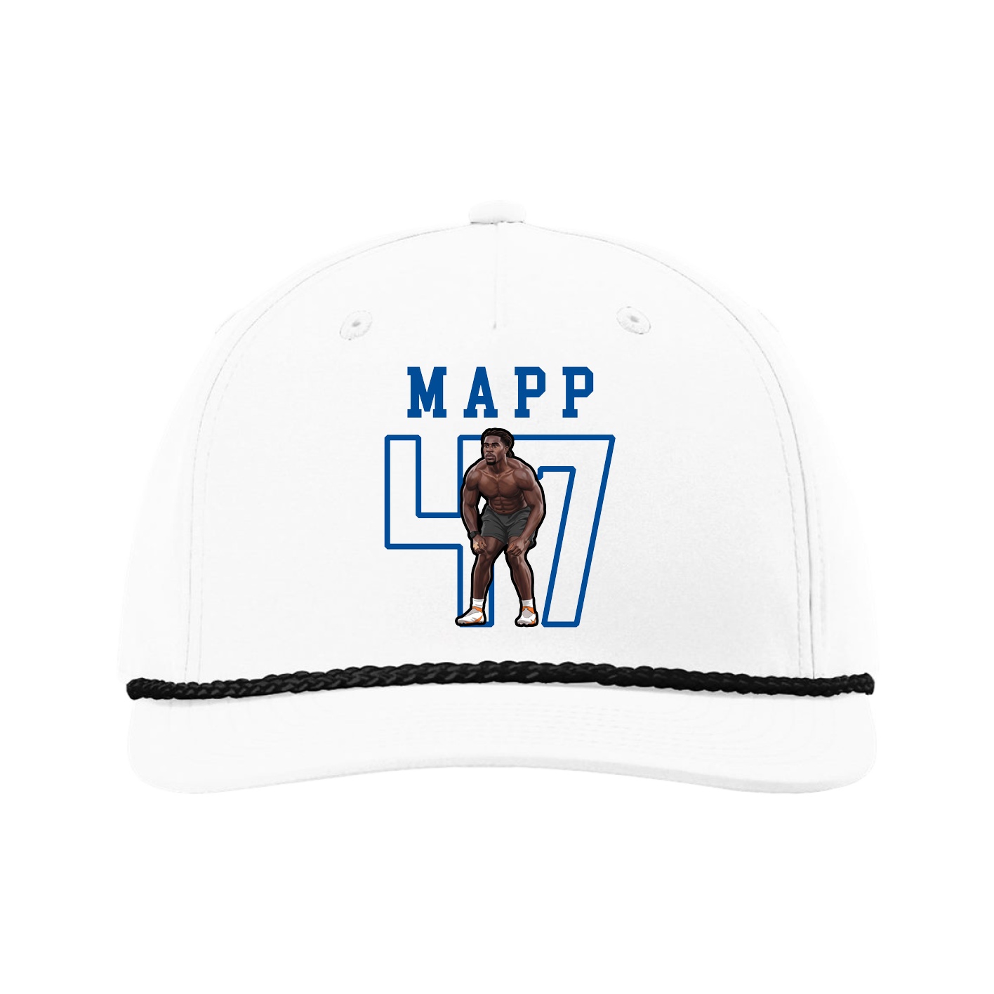 Five-Panel Classic Rope Cap — Shirsey in White