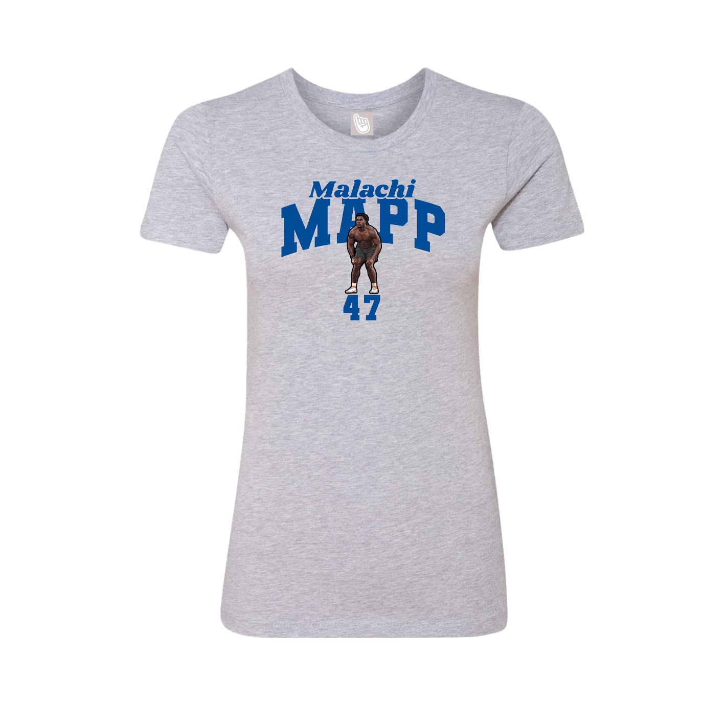 Fitted Women's Tee — Signature Arch in Grey