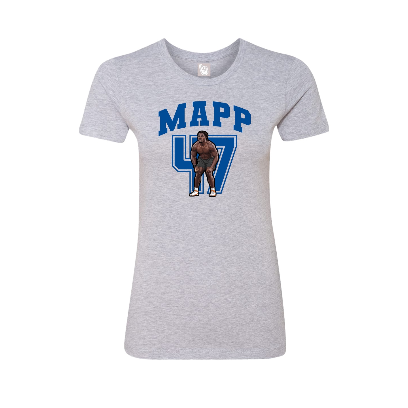 Fitted Women's Tee — Number in Grey