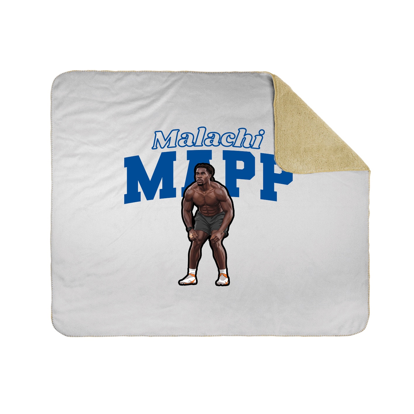 Throw Blanket — Name Arch in White