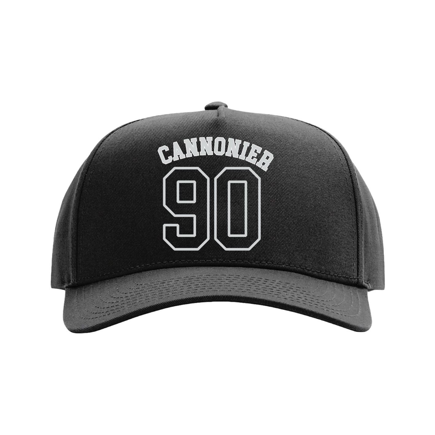 Full Fabric Five-Panel Champ Cap — Shirsey Arch in Black