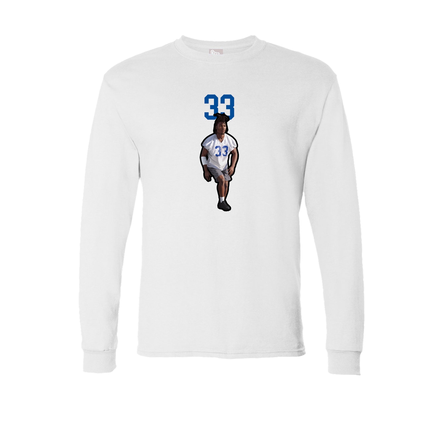 Long Sleeve Tee — Number Top in White
