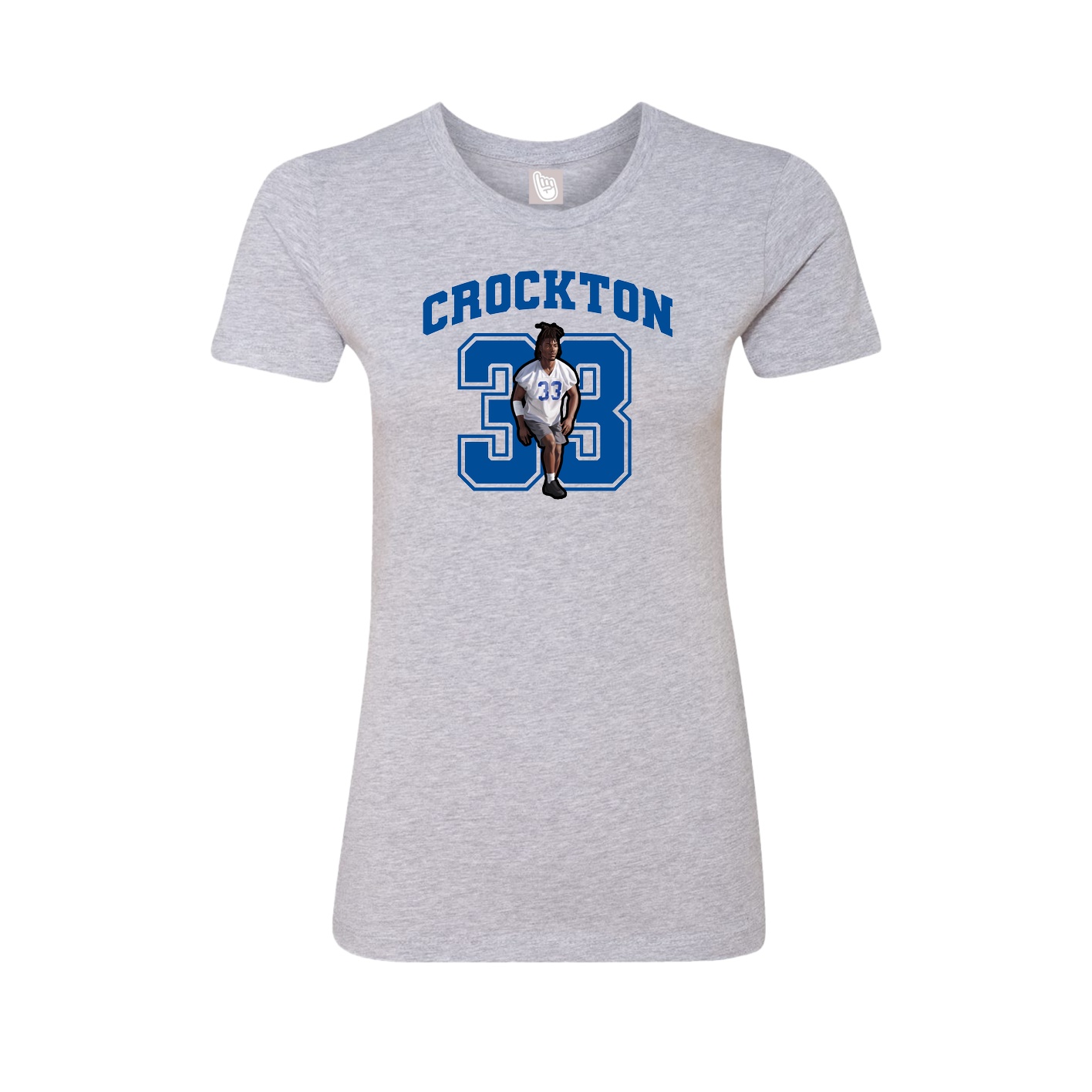 Fitted Women's Tee — Number in Grey