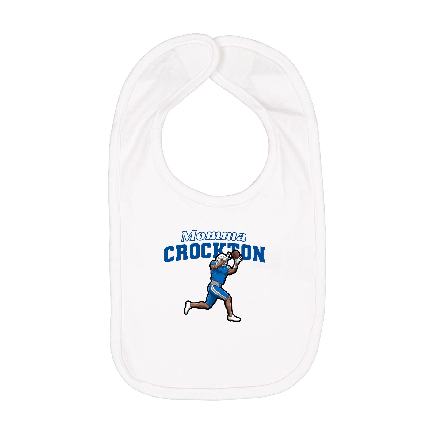 Infant Bib — Mothers Day Block in White