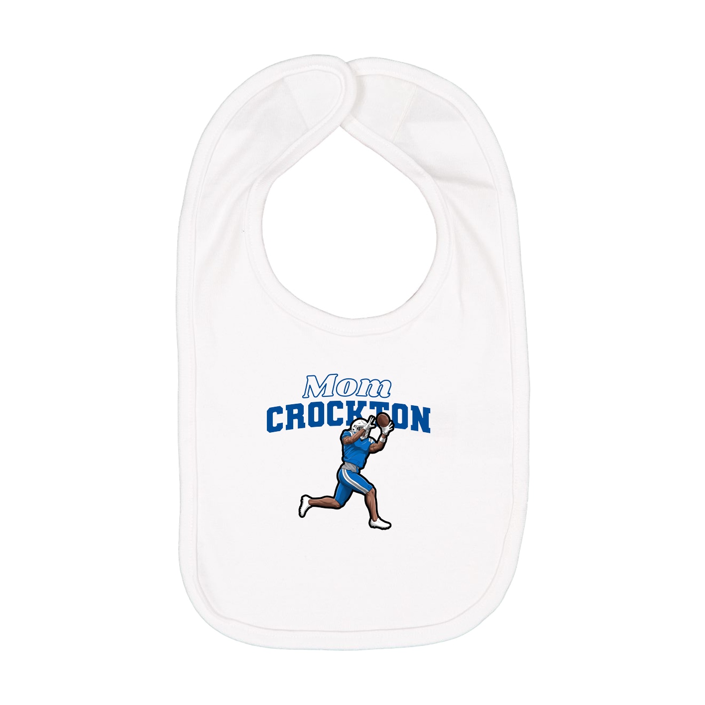 Infant Bib — Mothers Day Block in White