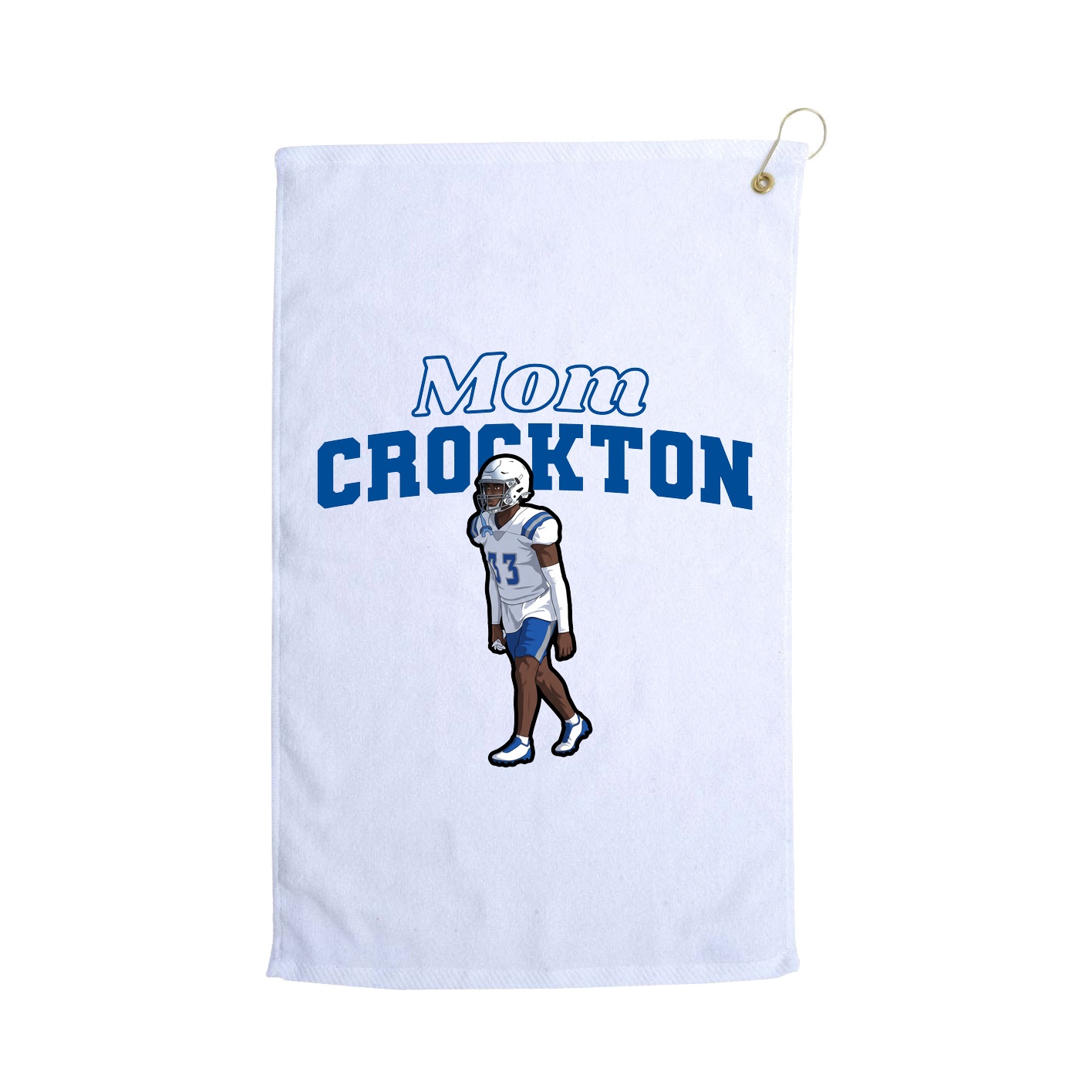 Golf Towel — Mothers Day Block in White