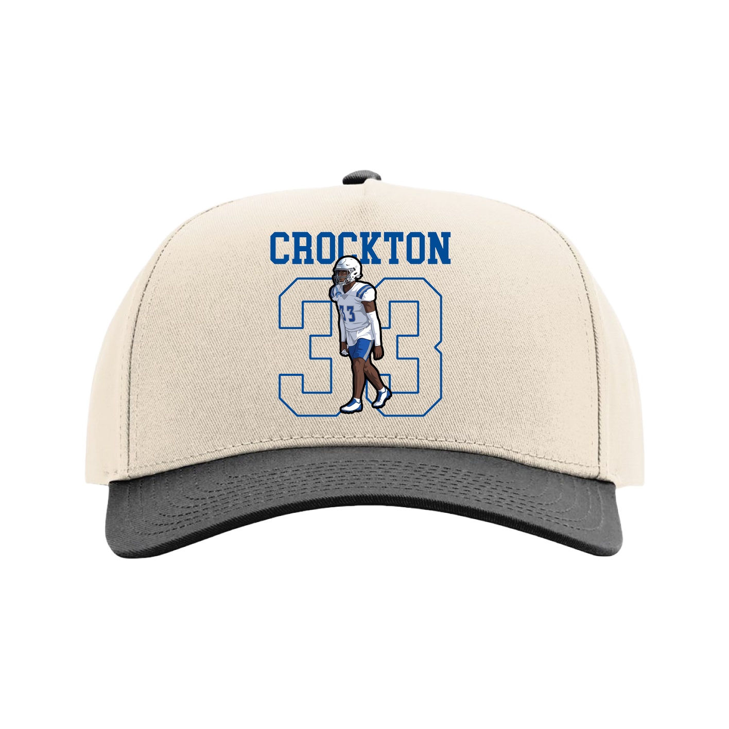 Full Fabric Five-Panel Champ Cap — Shirsey in Cream/Black