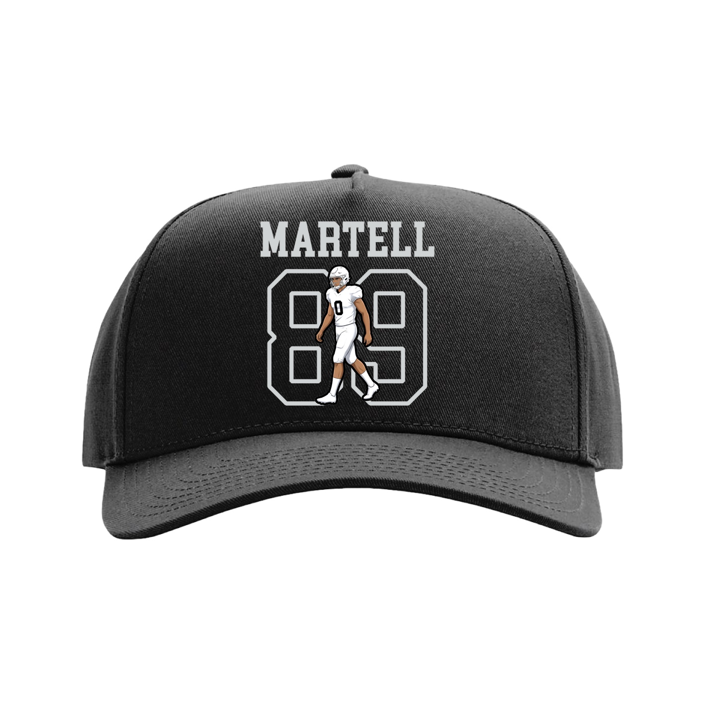 Full Fabric Five-Panel Champ Cap — Shirsey in Black