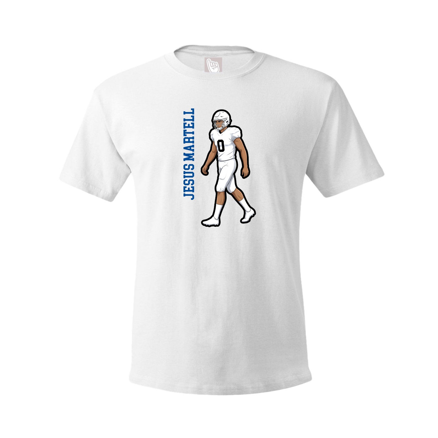Youth Tee — Name Vertical in White
