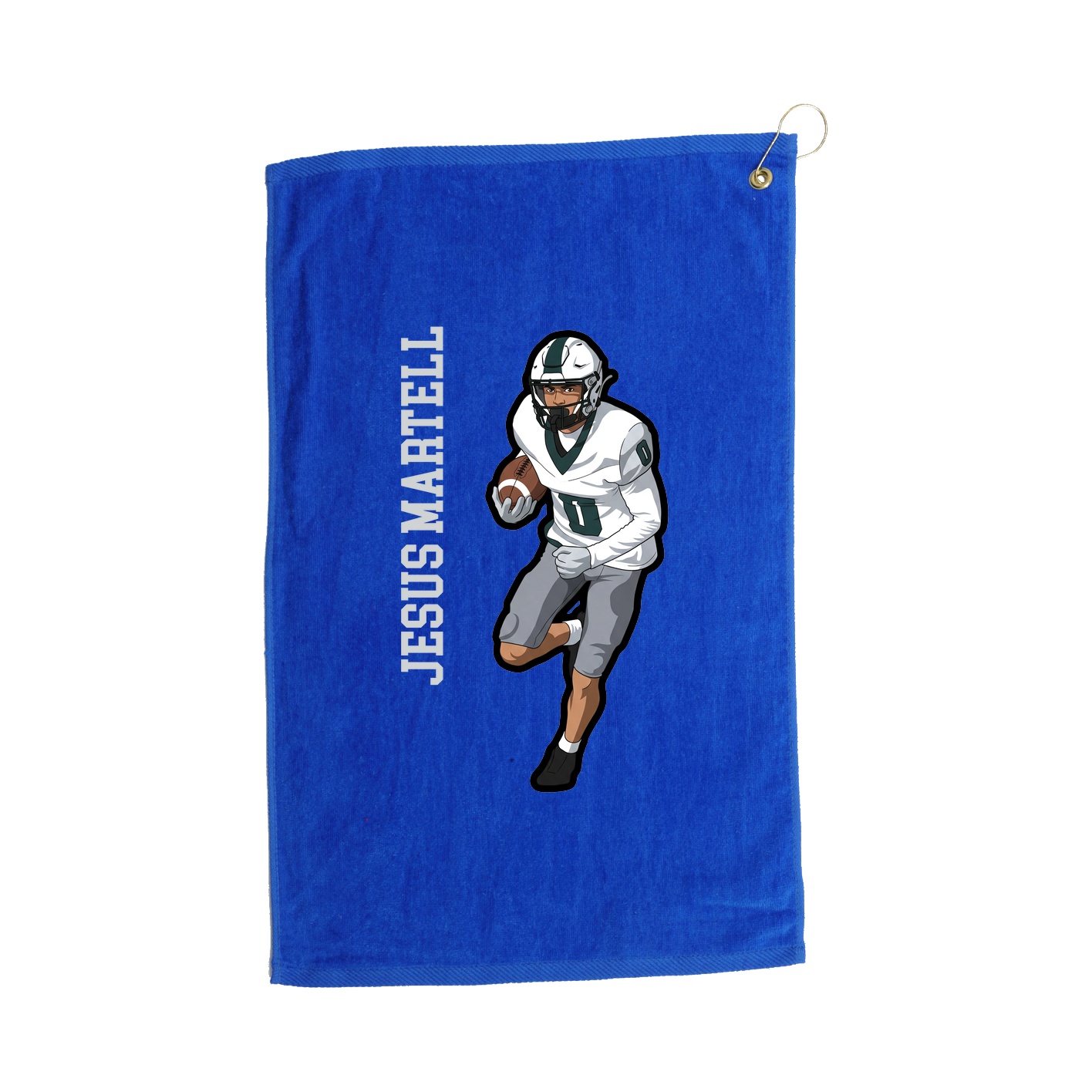 Golf Towel — Name Vertical in Royal