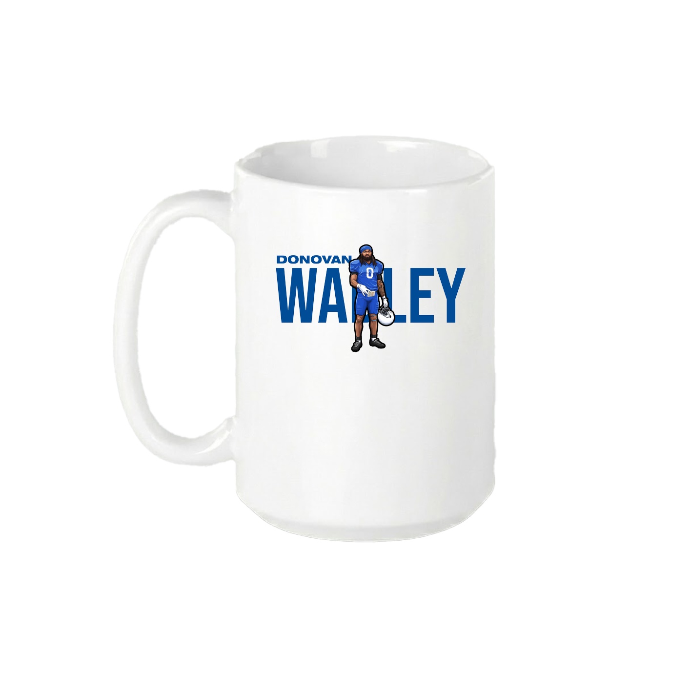 15oz Coffee Mug — Player Name in White