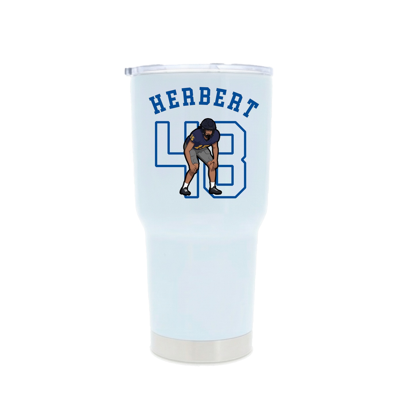 30oz Stainless Steel Tumbler — Shirsey Arch in White