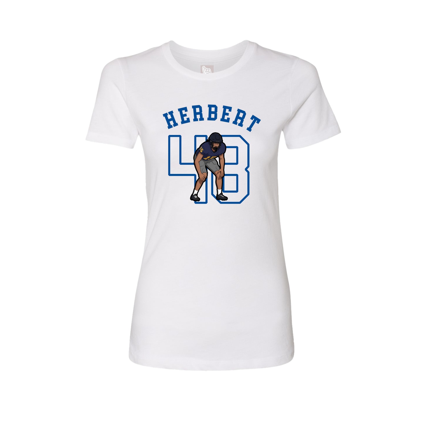 Fitted Women's Tee — Shirsey Arch in White