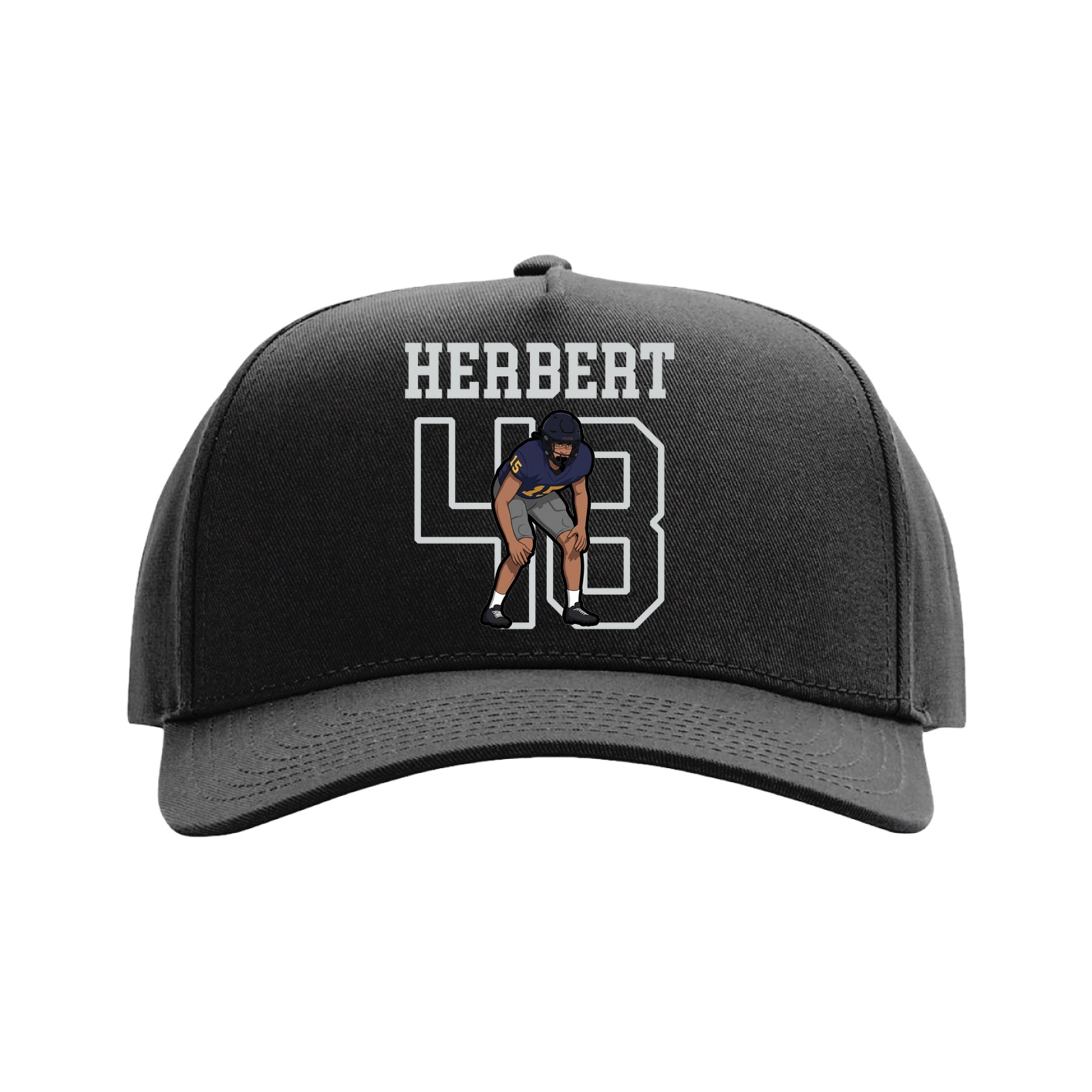 Full Fabric Five-Panel Champ Cap — Shirsey in Black