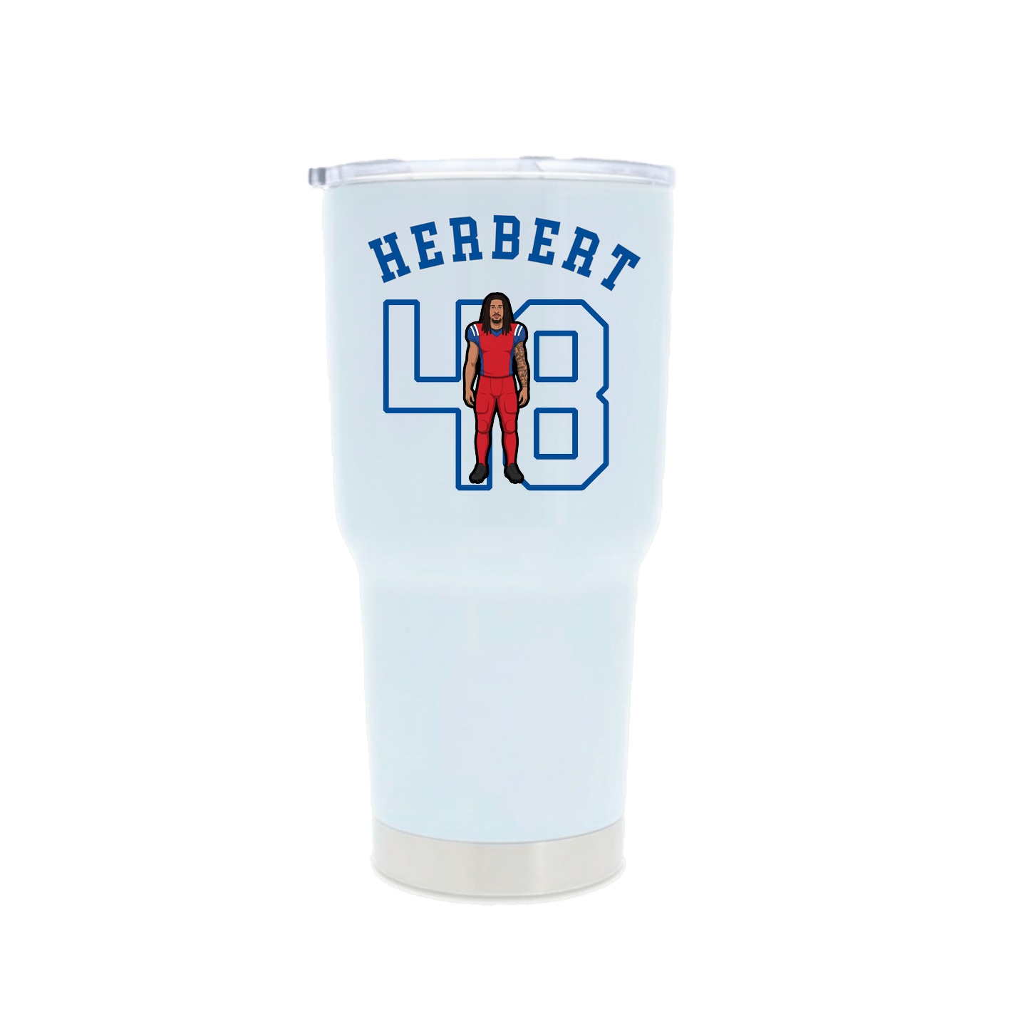 30oz Stainless Steel Tumbler — Shirsey Arch in White