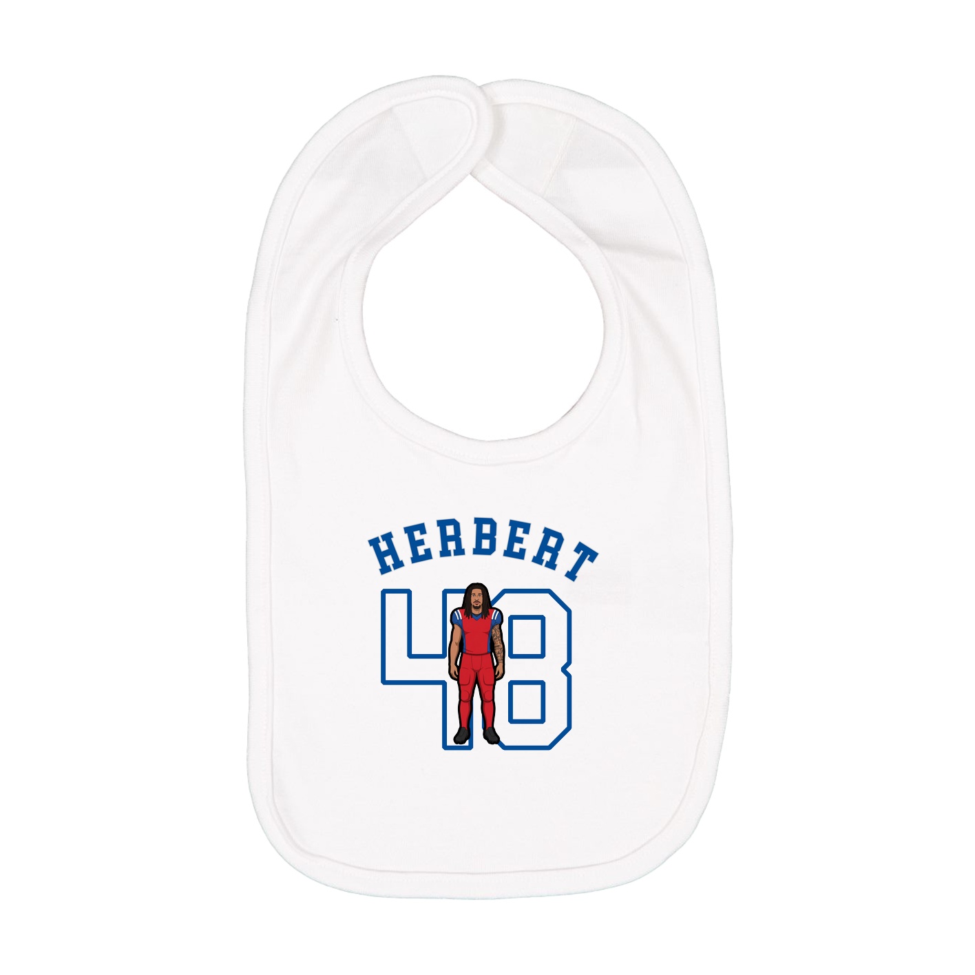 Infant Bib — Shirsey Arch in White