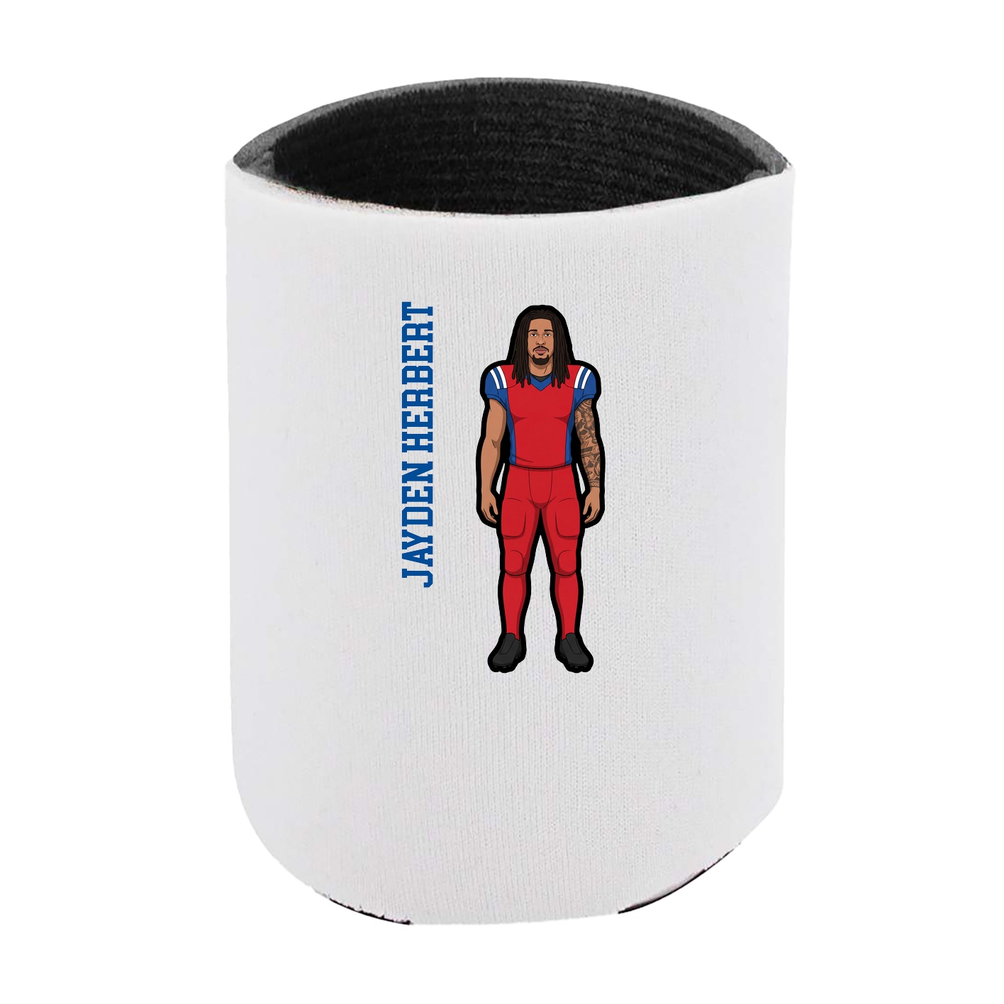 Can Holder — Name Vertical in White