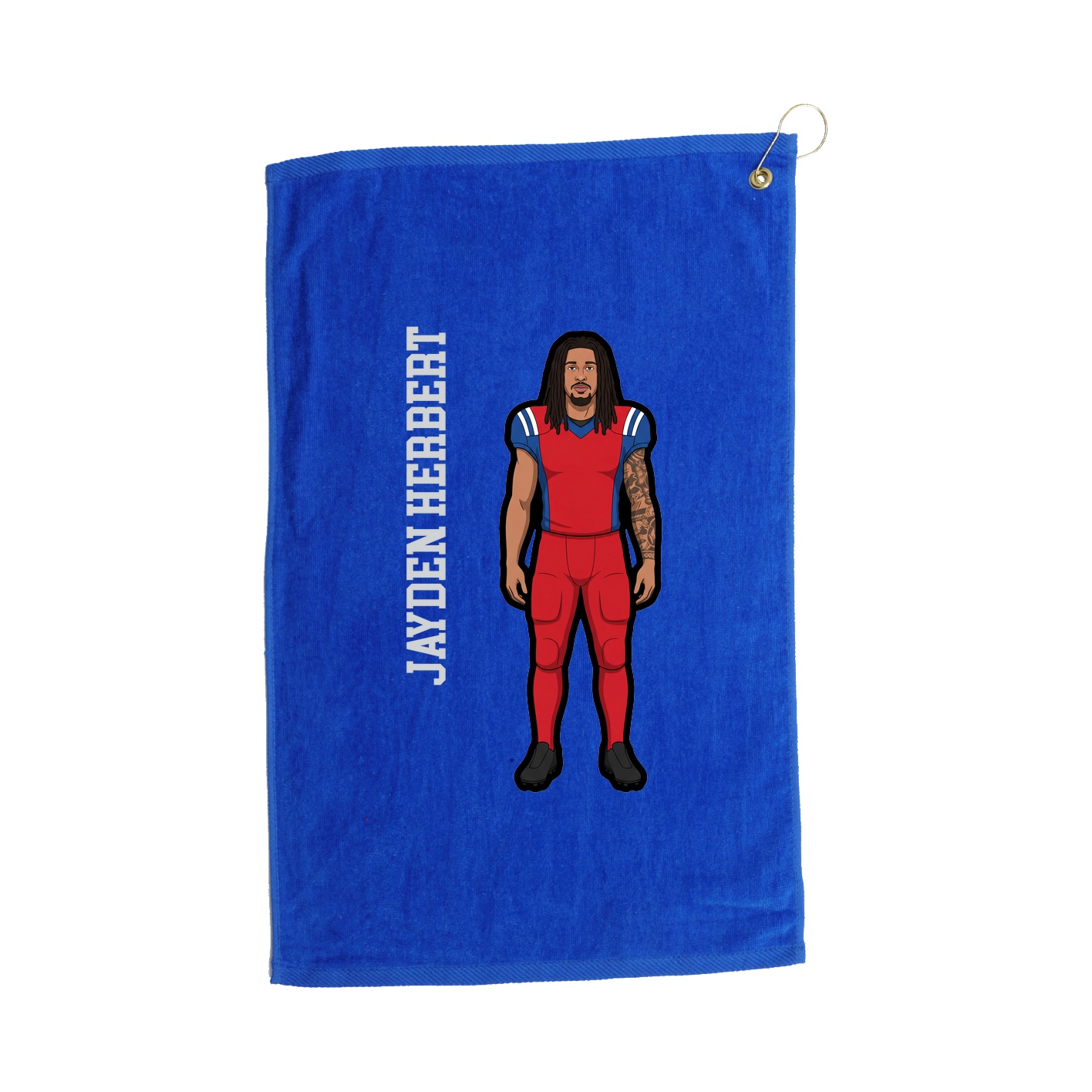 Golf Towel — Name Vertical in Royal