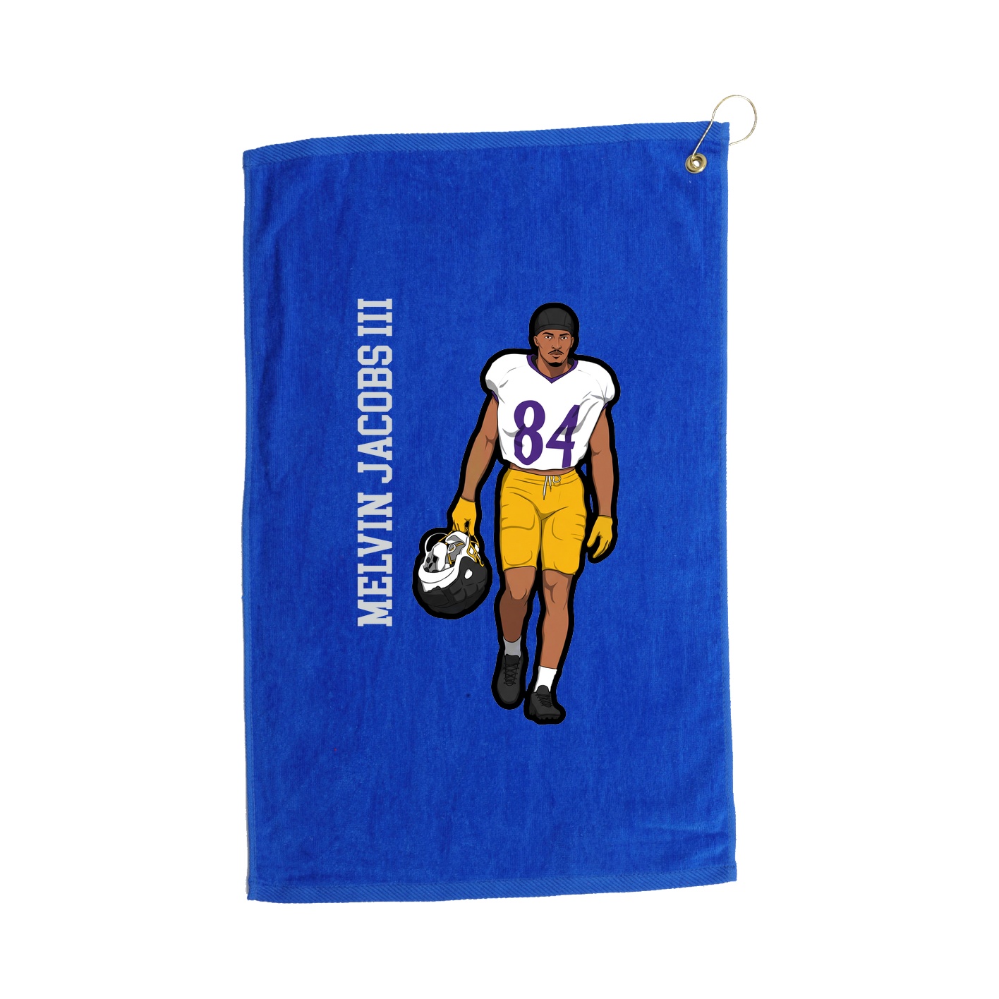 Golf Towel — Name Vertical in Royal