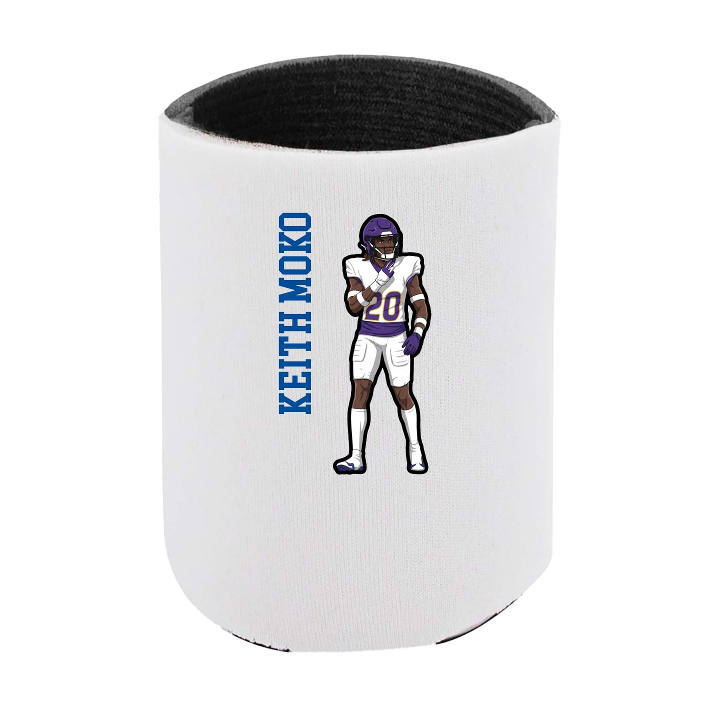 Can Holder — Name Vertical in White