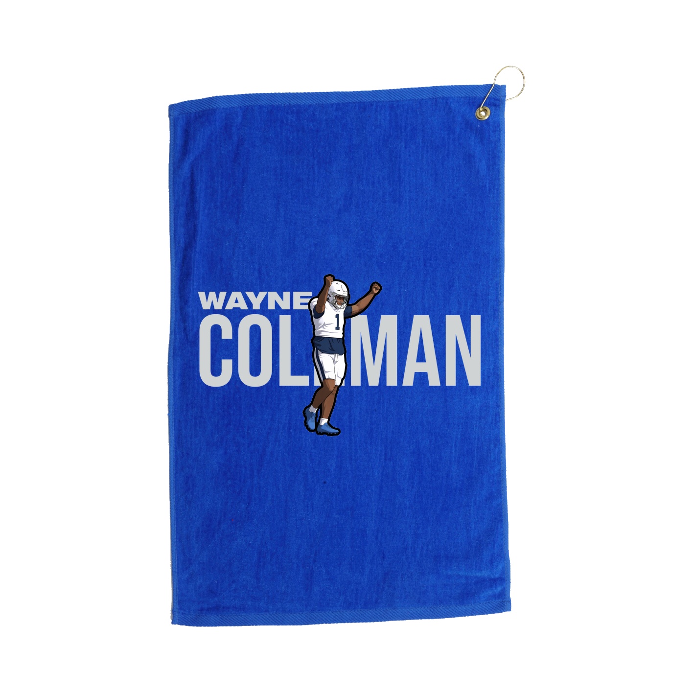 Golf Towel — Player Name in Royal