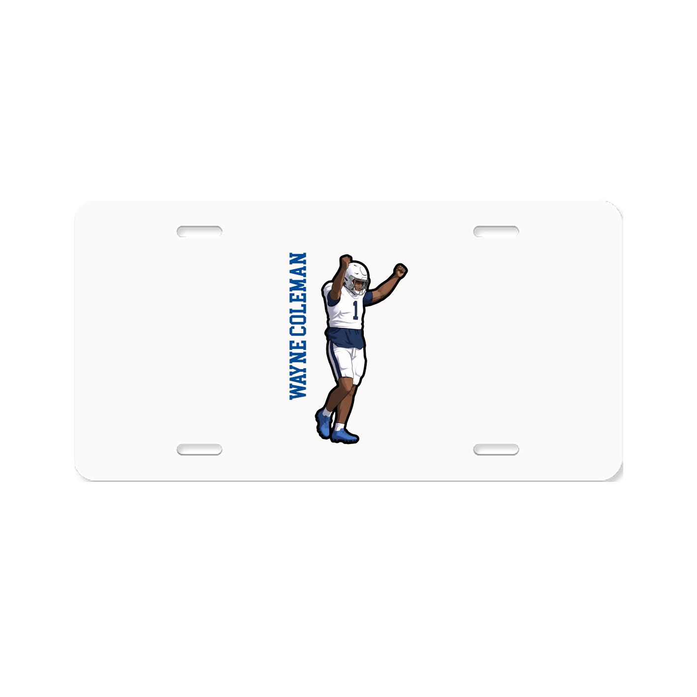 License Plate — Name Vertical in Classic