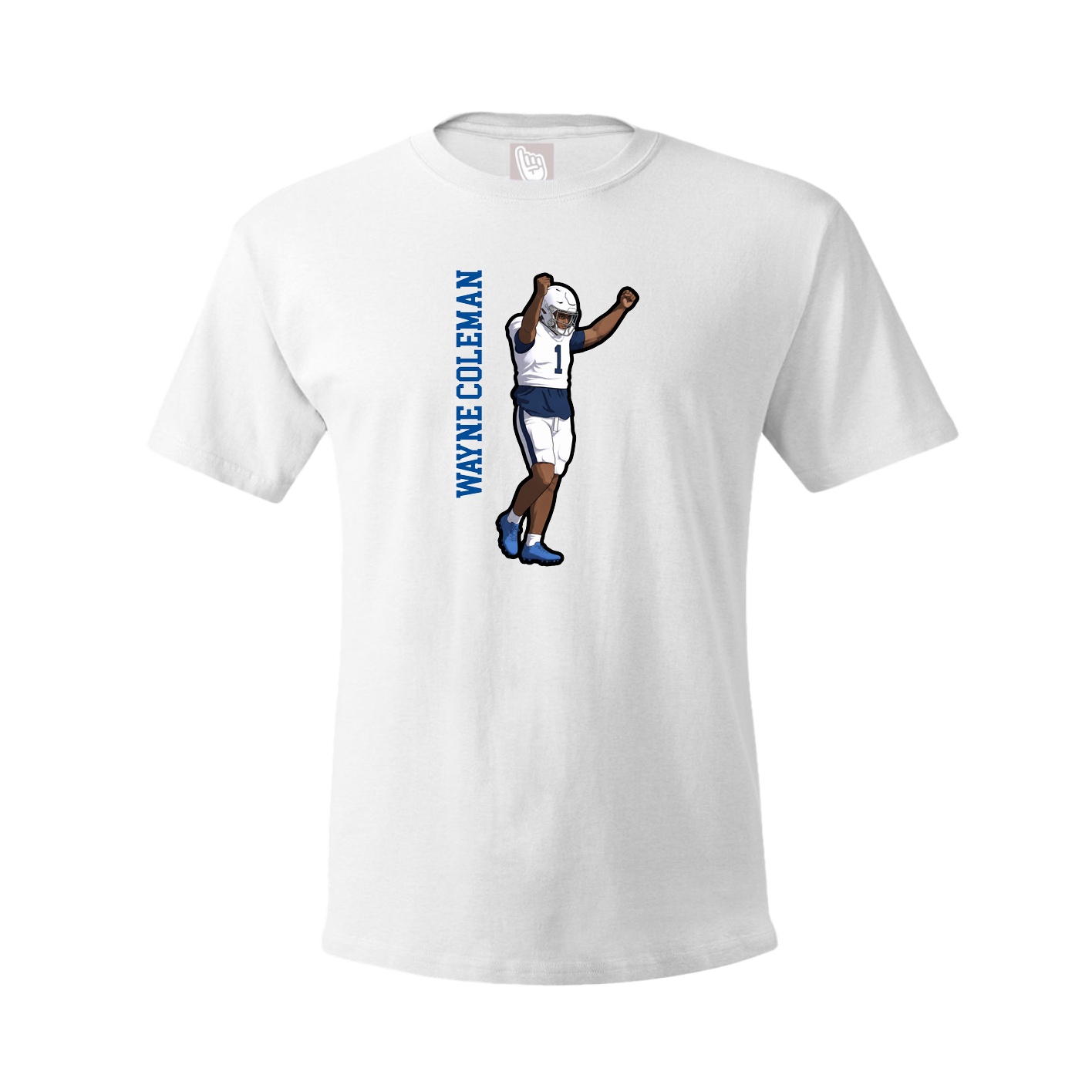 Tee — Name Vertical in White