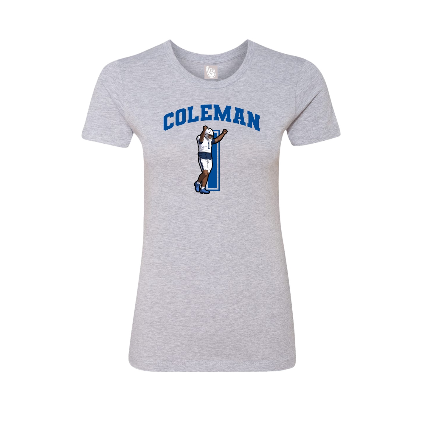Fitted Women's Tee — Number in Grey