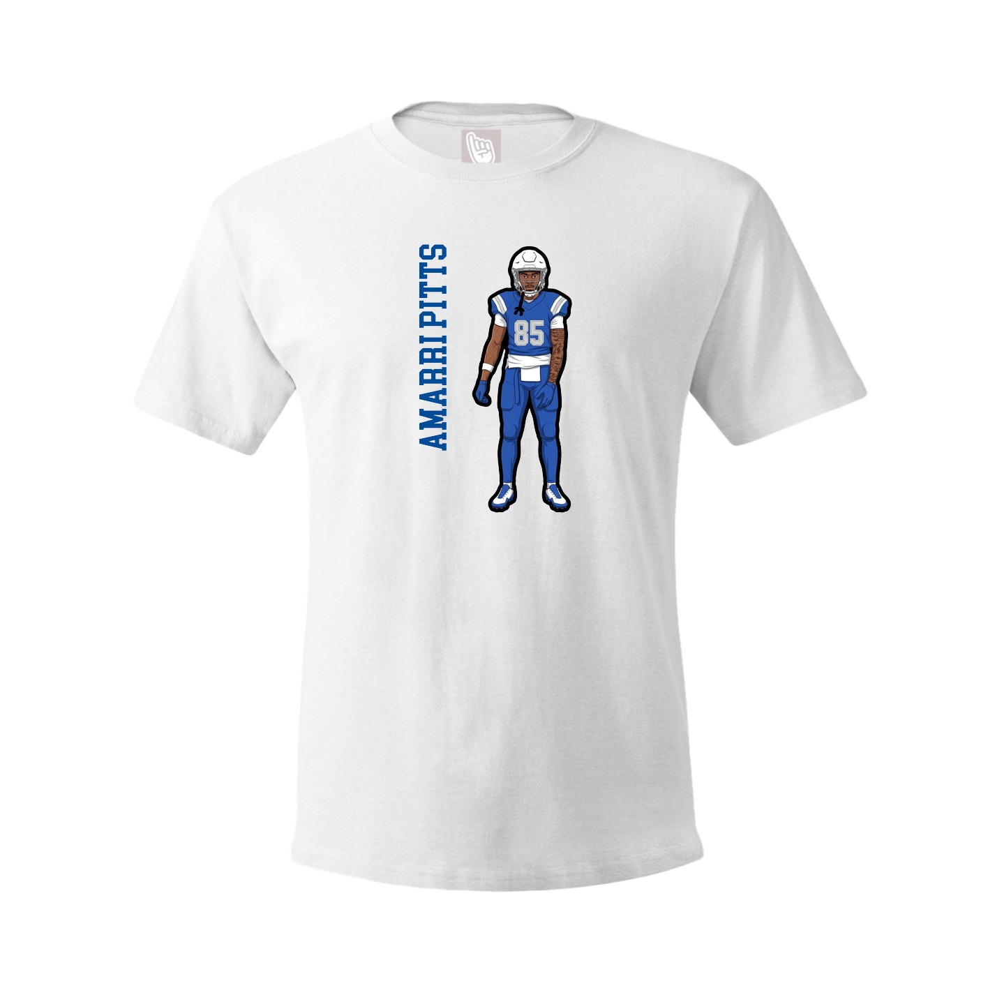 Tee — Name Vertical in White