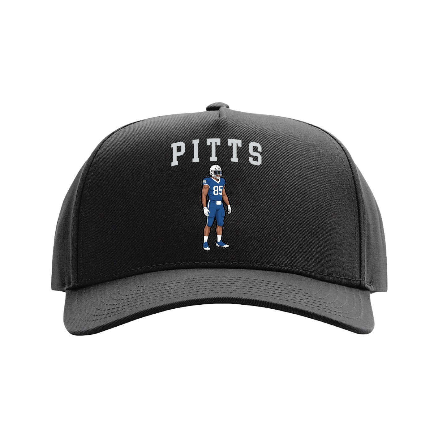 Full Fabric Five-Panel Champ Cap — Shirsey in Black