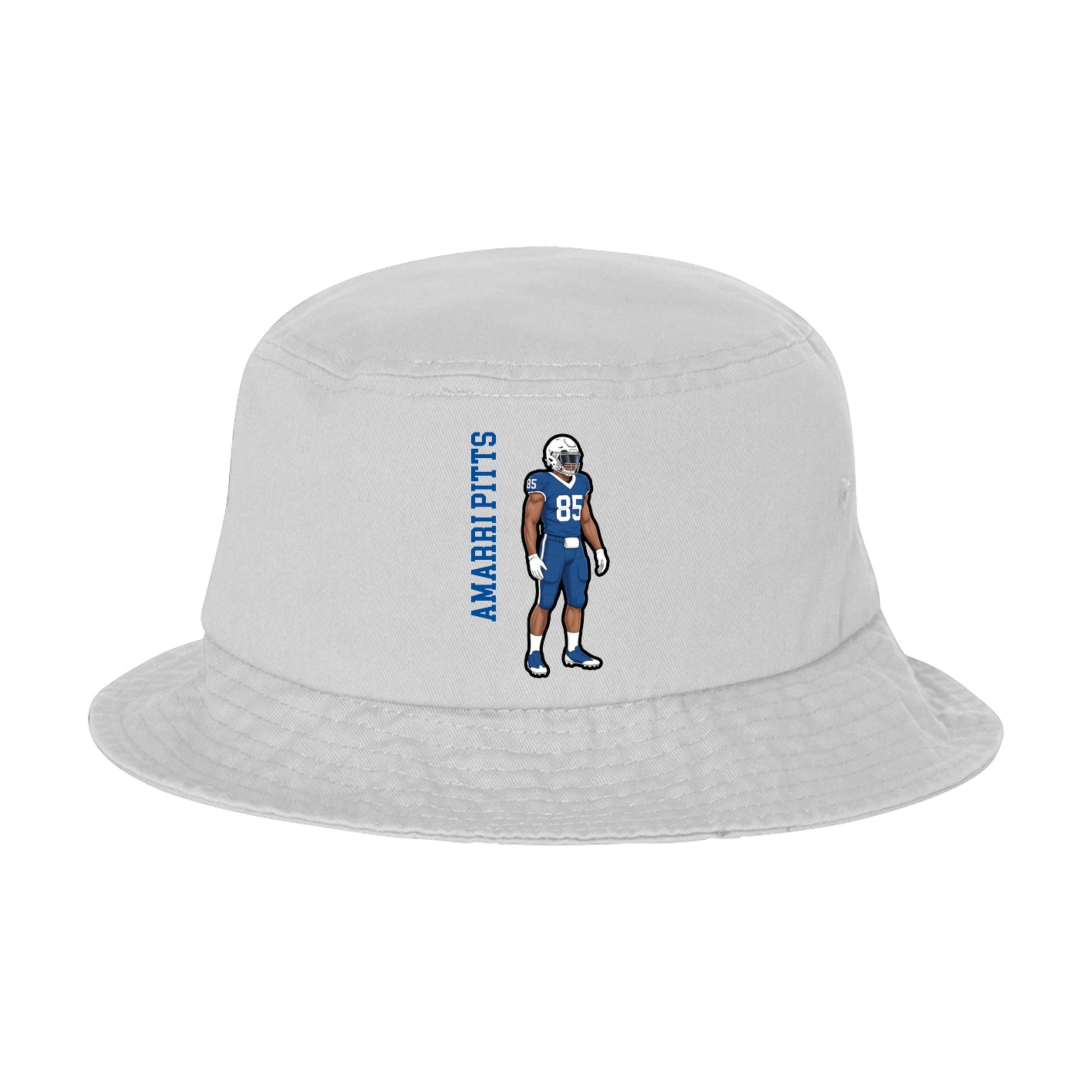 Bucket Cap — Name Vertical in White