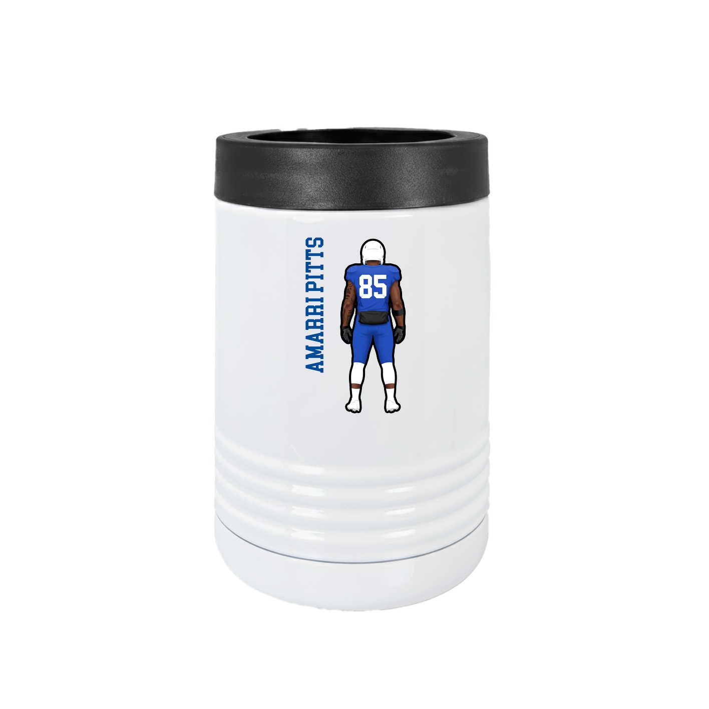 Beverage Holder — Name Vertical in White
