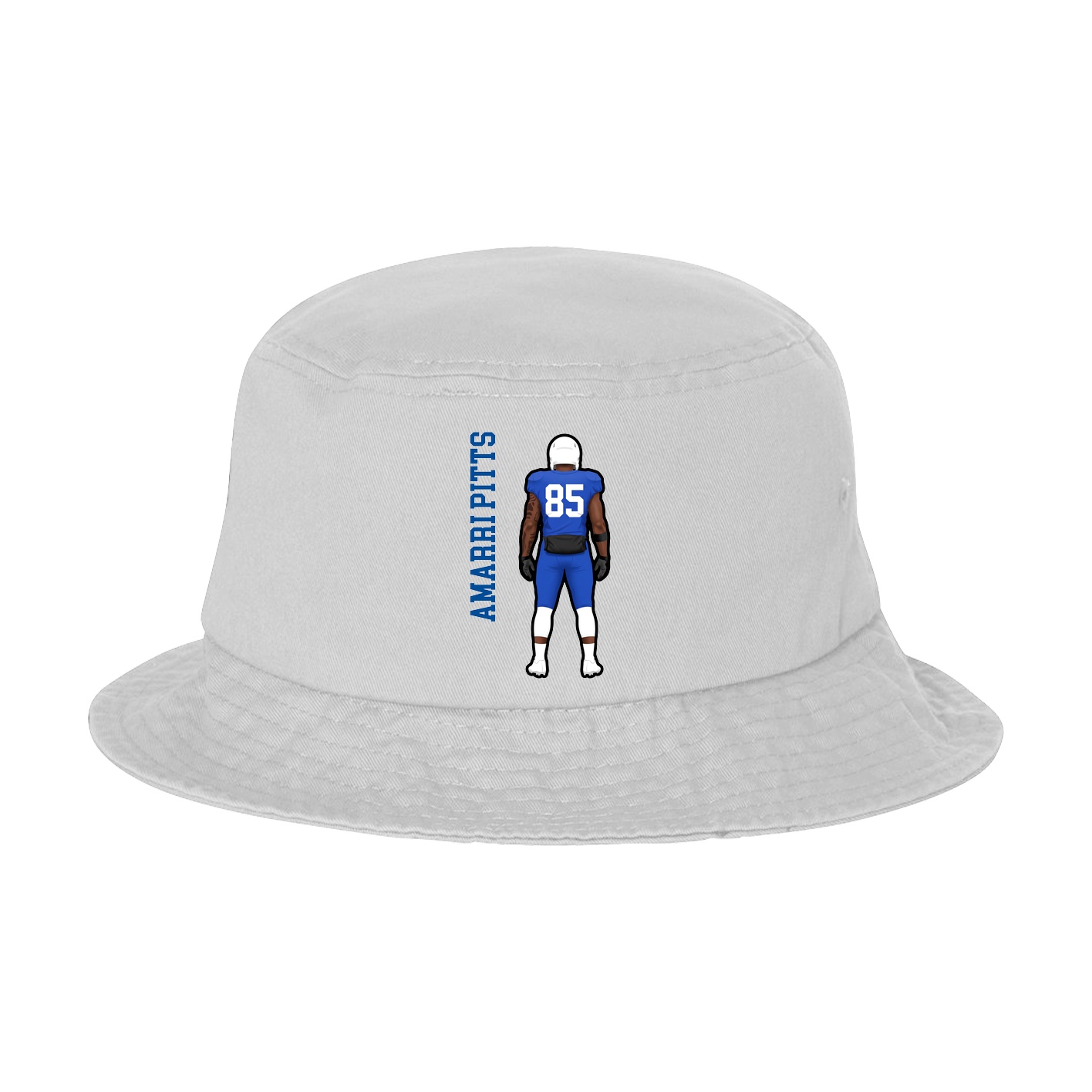 Bucket Cap — Name Vertical in White