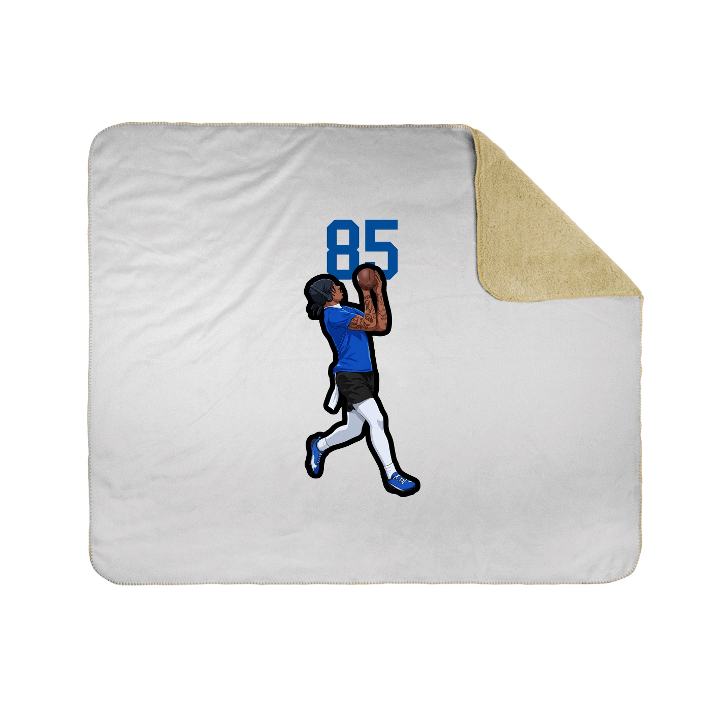 Throw Blanket — Number Top in White