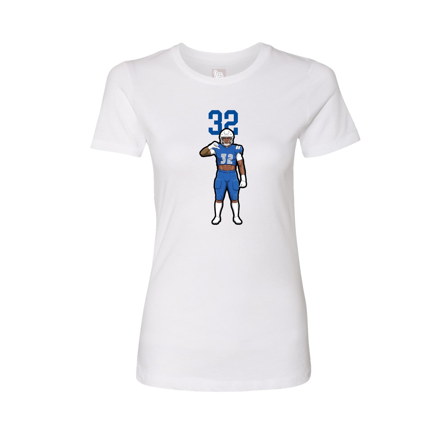 Fitted Women's Tee — Number Top in White